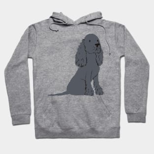 Black Cocker Spaniel Illustration Hoodie